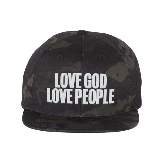 Love God Love People - Black Camo Hat
