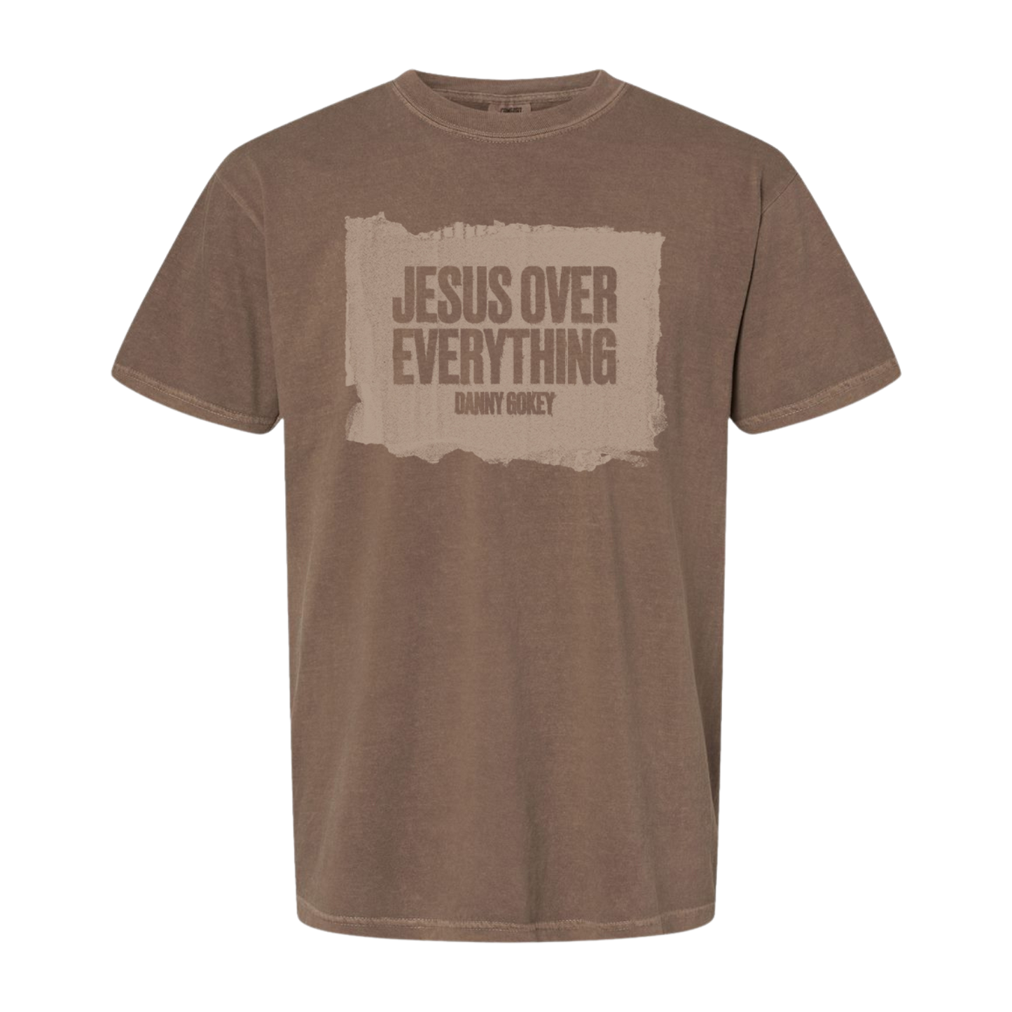 Jesus Over Everything Brown T-shirt