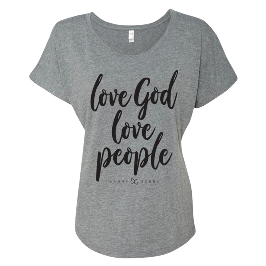 Love God Love People Ladies Tshirt