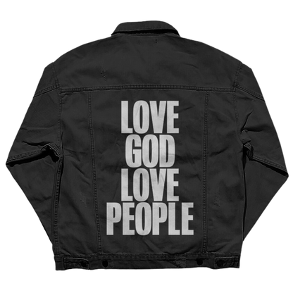 Love God Love People Denim Jacket