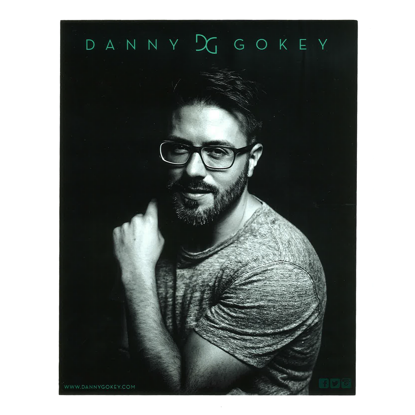 Danny Gokey black, white, and green poster
