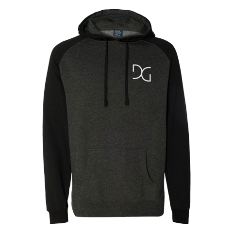 Haven't seen to yet DG charcoal heather black hoodie white writing front chest design product shot Danny Gokey