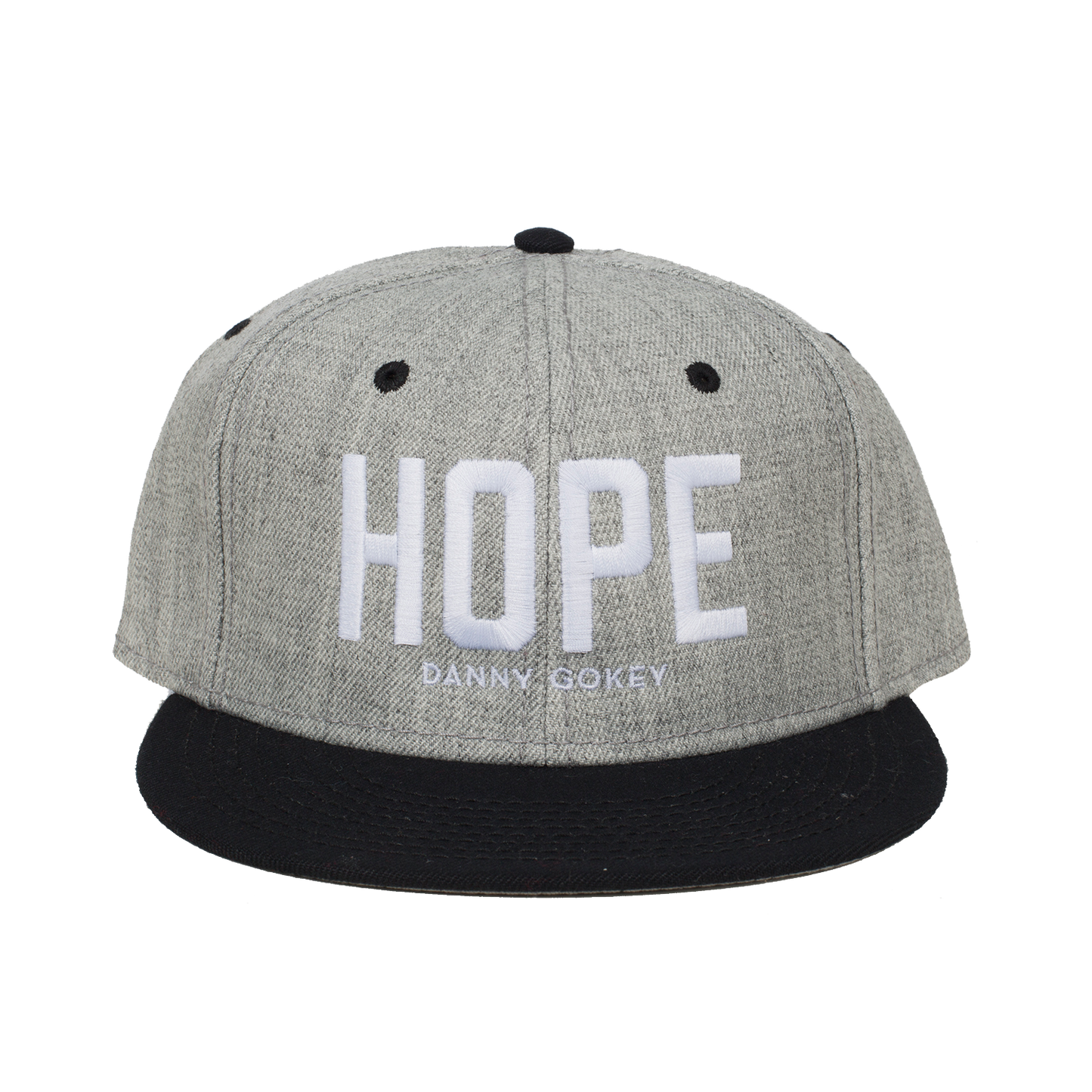 Hope grey black adjustable snapback hat product shot Danny Gokey