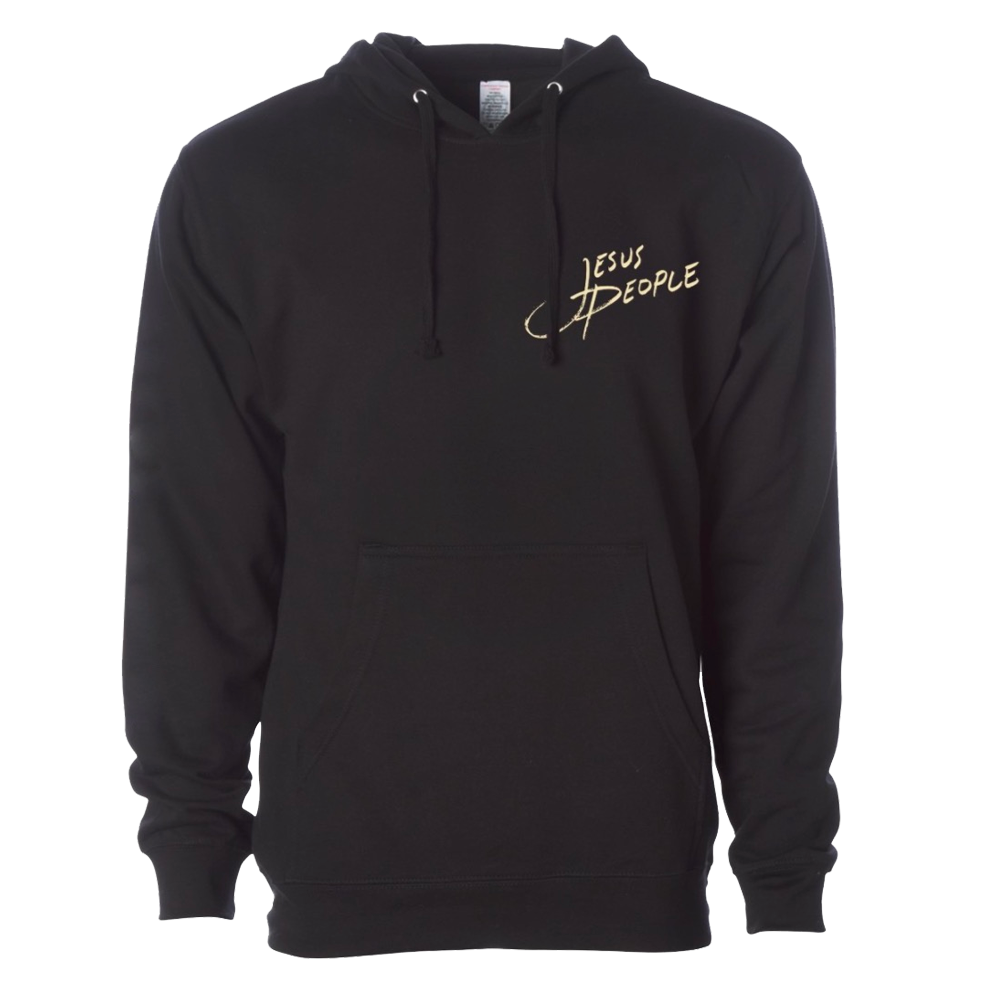Jesus People chest design black hoodie front product shot Danny Gokey