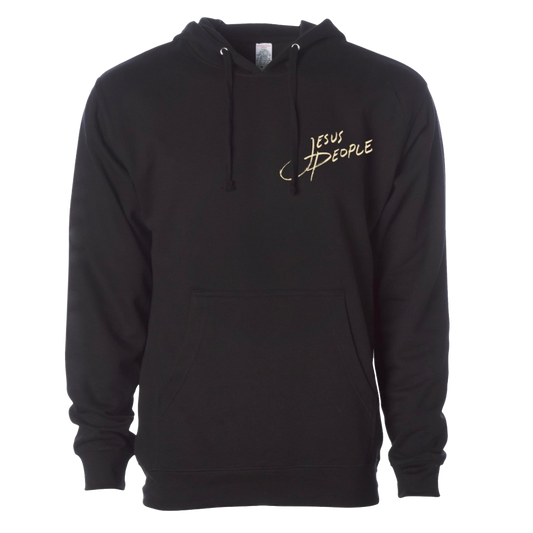 Jesus People chest design black hoodie front product shot Danny Gokey