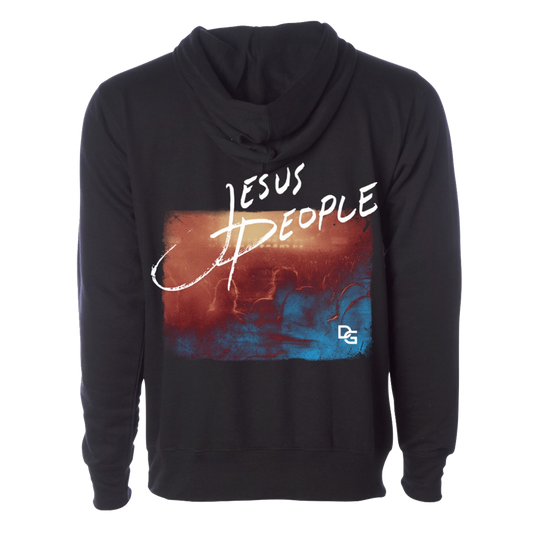 Jesus People crowd design black hoodie back product shot Danny Gokey