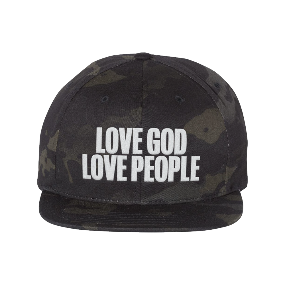 Love God Love People - Black Camo Hat